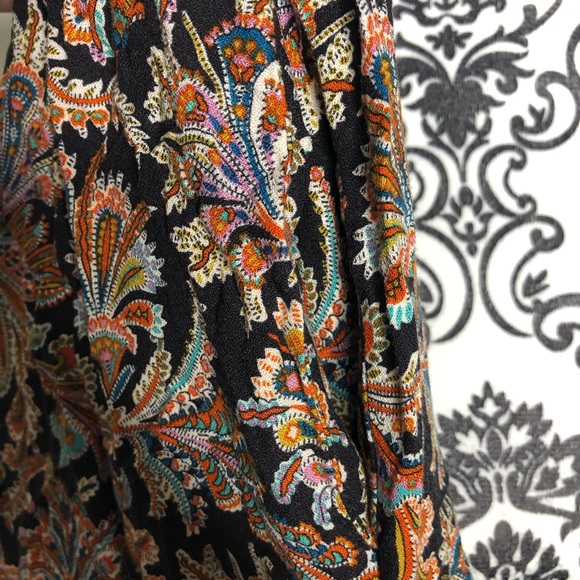 Zara Paisley Long Sleeve Mini Dress with Pockets - Picture 8 of 8